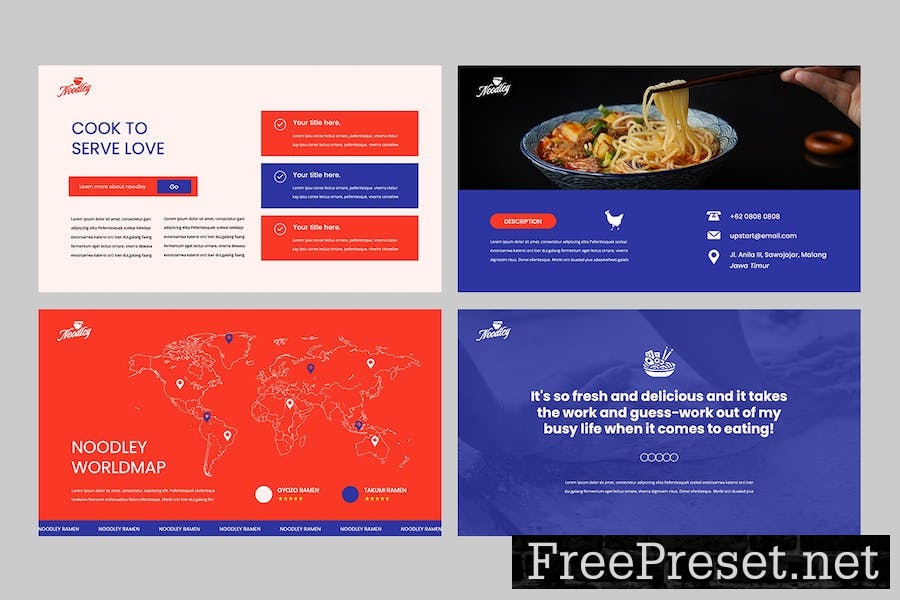 NOODLEY - Food & Restaurant Google Slides Template 97CXPB9