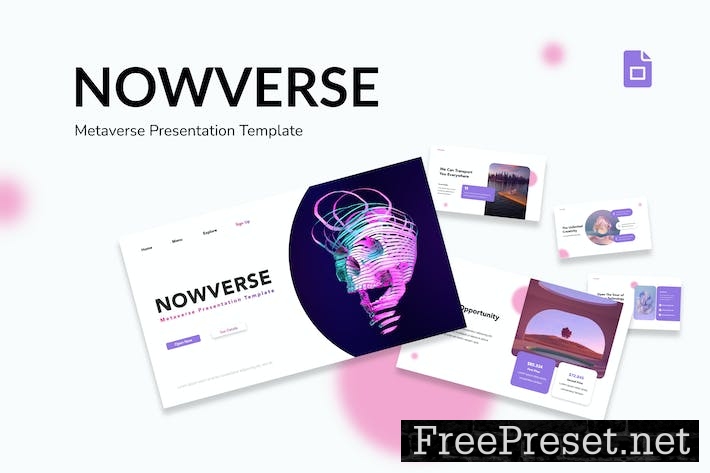 Nowverse - Metaverse Presentation Google Slides 9WY29R7