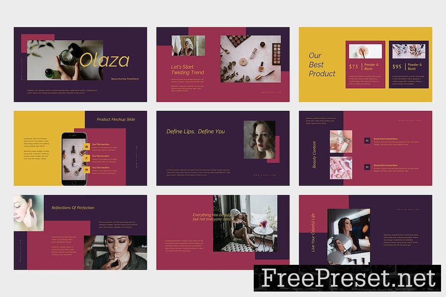 Olaza : Beauty Business Google Slides DTCSE8C