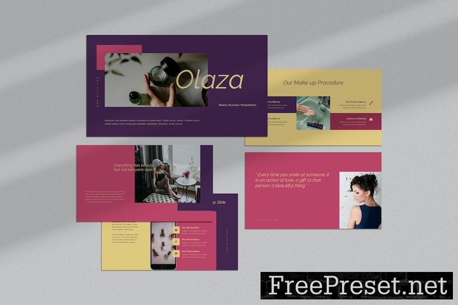 Olaza : Beauty Business Google Slides DTCSE8C