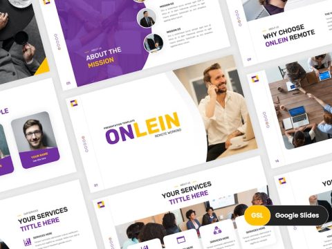 Onlein - Creative Google Slides Template D83GMLK