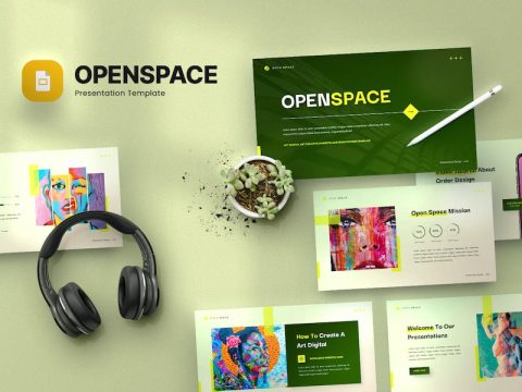 Open Space - NFT Digital Art Google Slide Template KC4QL6C