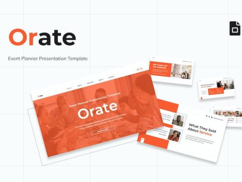 Orate - Event Planner Presentation Google Slides