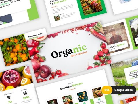 Organic - Fruit & Vegetable Google Slides Template MP5AU72