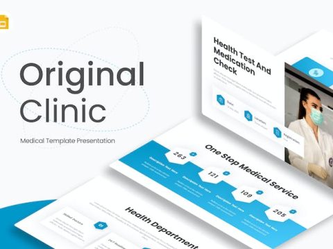 Original Clinic Blue Elegant Medical Google Slides