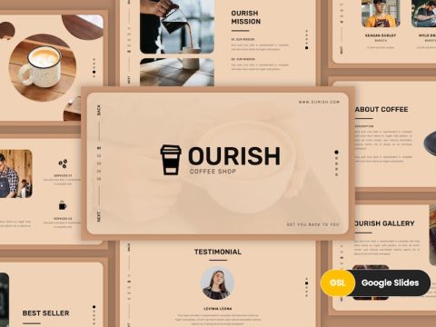 Ourish - Coffe Shop Google Slides Template MCBJNHM