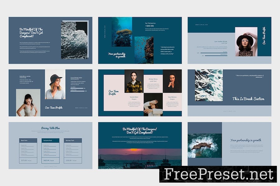 Ozmua : Ocean Google Slides Template LQVXUUE