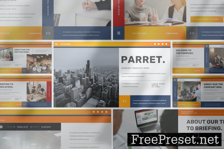 Parret Business Presentation Google Slide Template TE73SY4