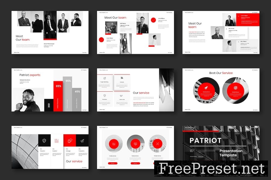 Patriot - Business Google Slide Template BGLFCTK