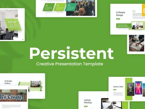 Persistent Green Creative Business Google Slides YYCH22U