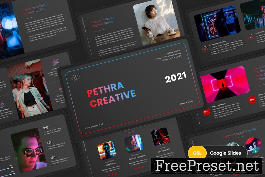 Pethra - Creative Google Slides Template Y6U49ZH