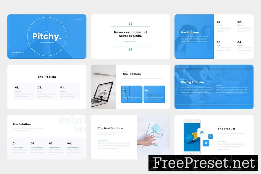 Pitchy - Pitch Deck Google Slides Template C8U73EC