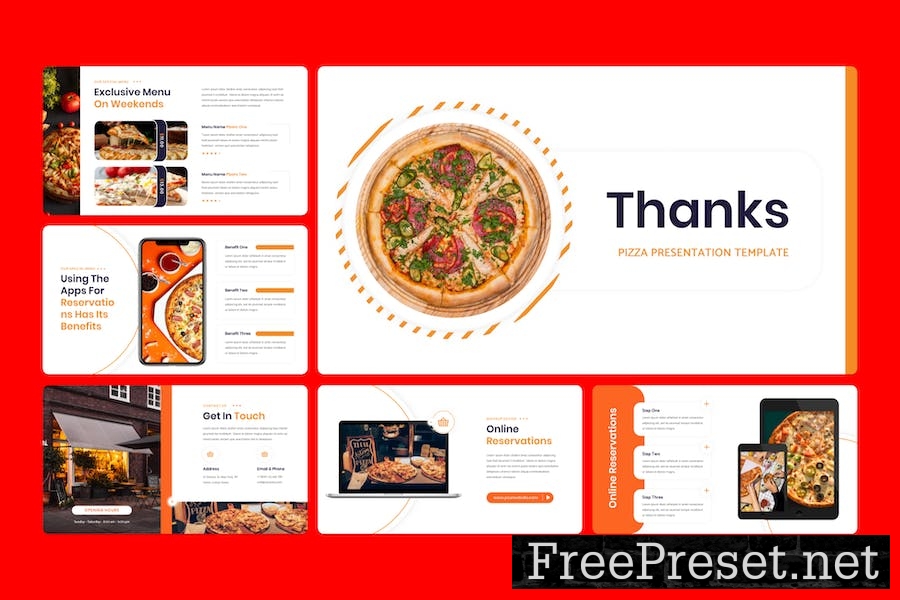 Pizaro - Pizza Google Slide Template ZEN949J