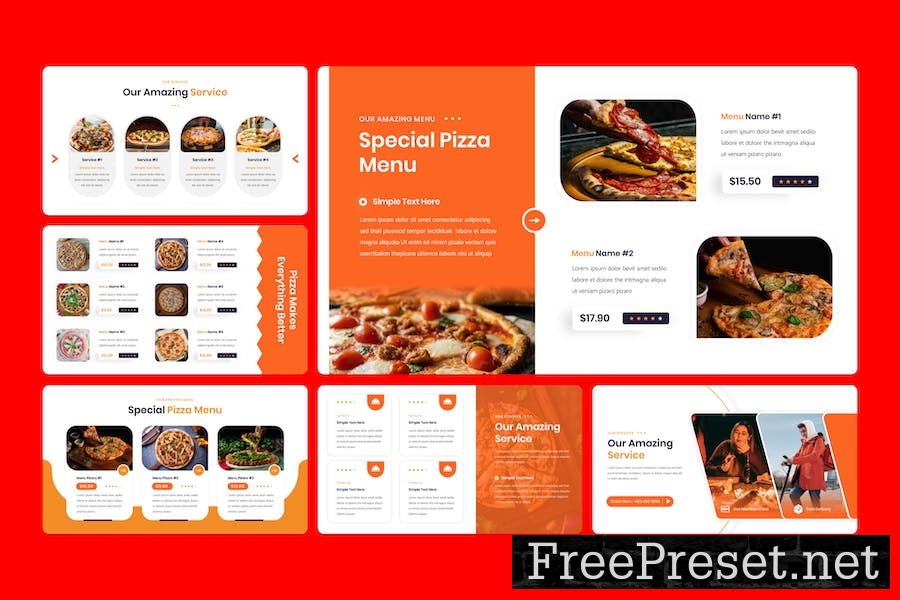 Pizaro - Pizza Google Slide Template ZEN949J