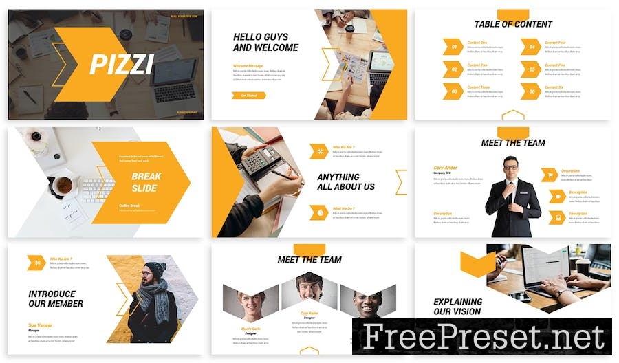 Pizzi - Business Google Slide Template NPWM9TW