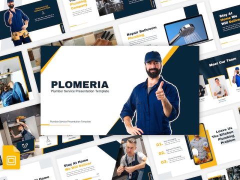 Plomeria - Plumber Service Google Slides Template TATPJL7