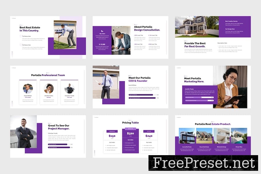 Portalia - Real Estate Google Slides Template 2U56RZ8