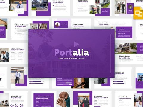 Portalia - Real Estate Google Slides Template 2U56RZ8