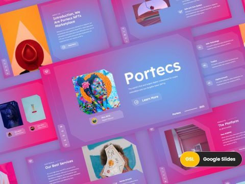 Portecs - NFT Marketplace Google Slides Template NR55PXS