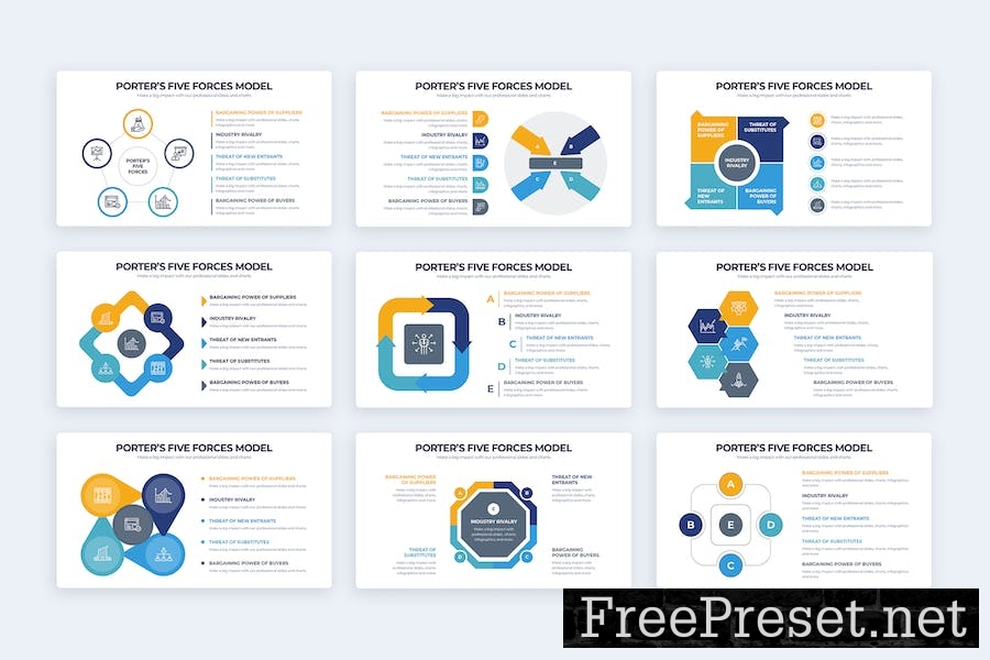 Porter’s Five Forces Google Slides Infographics VL3BARC