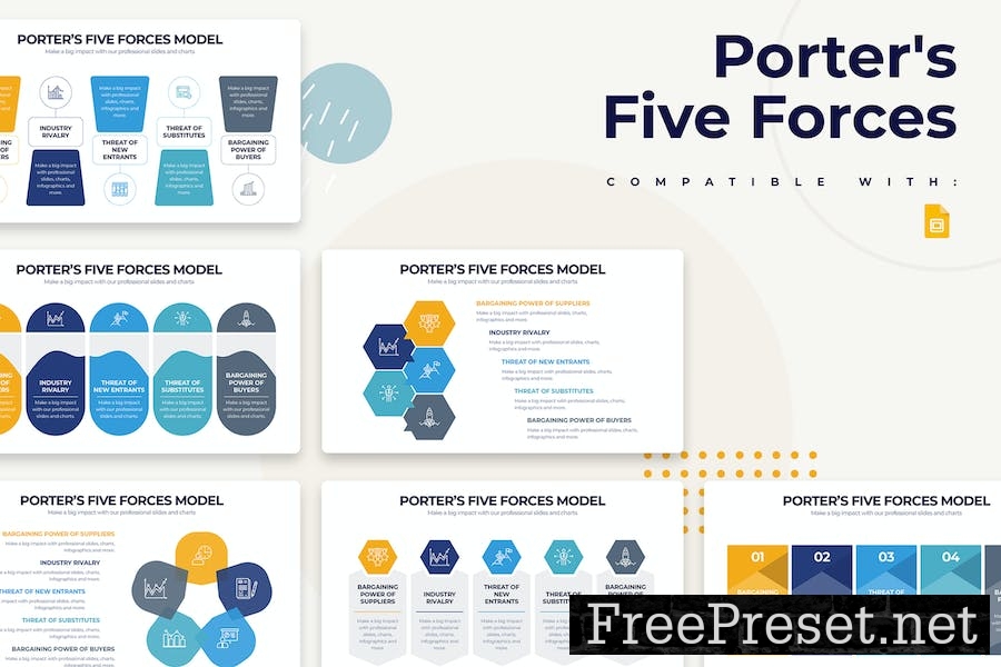 Porter’s Five Forces Google Slides Infographics VL3BARC