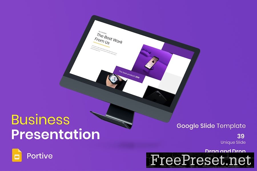 Portive - Business Google Slide Template XRRMYPK