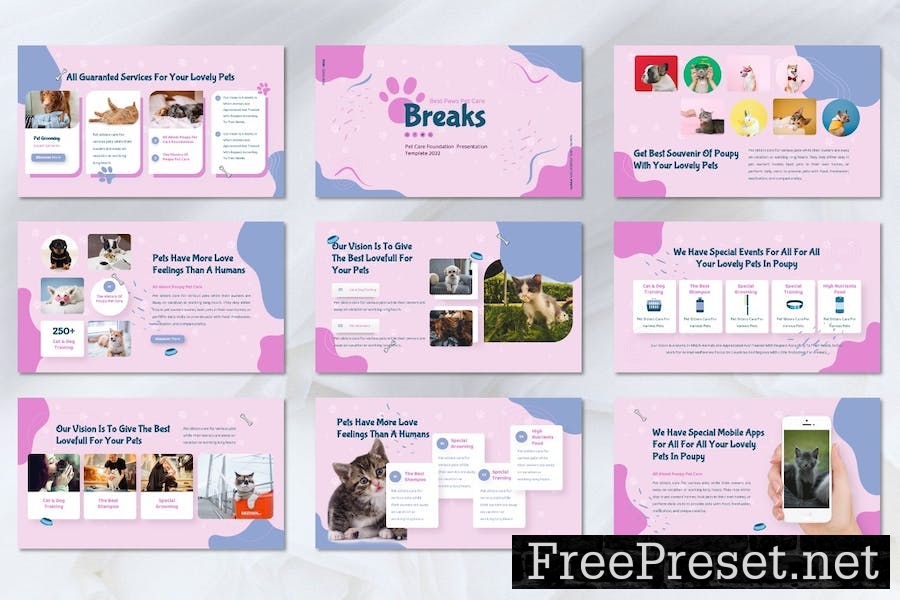 Poupy - Pet Care Googleslide Templates 66U3HWV