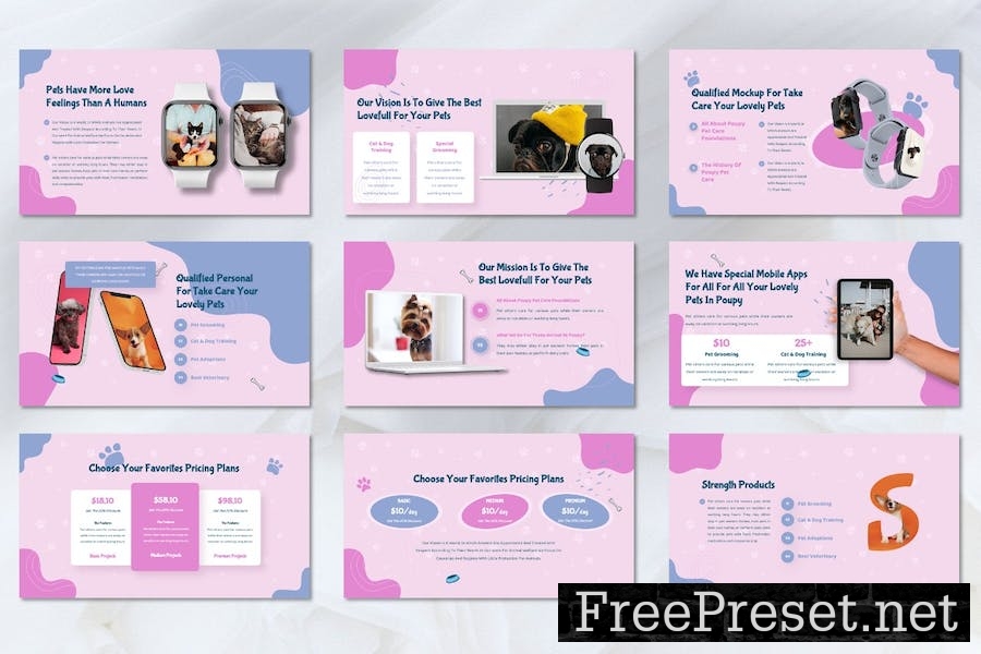 Poupy - Pet Care Googleslide Templates 66U3HWV