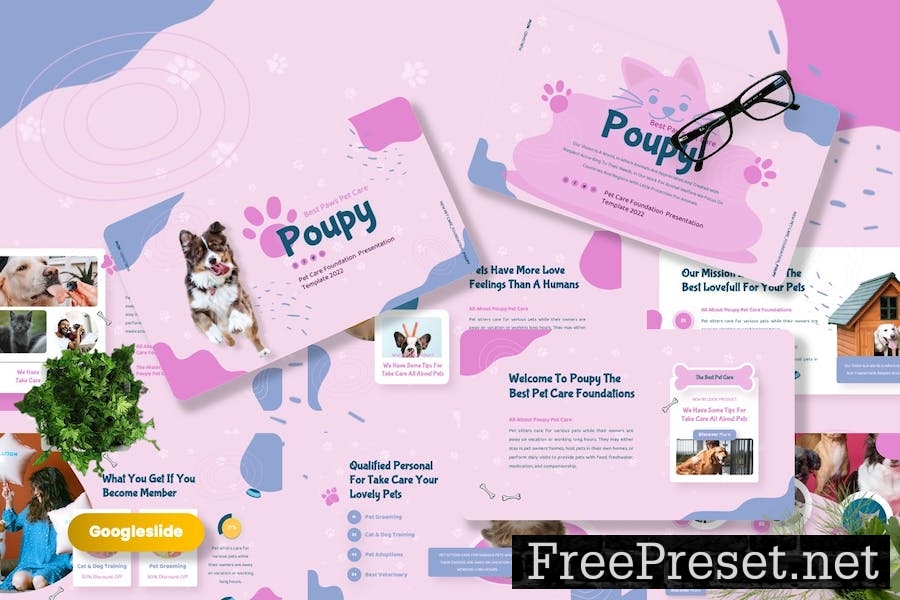 Poupy - Pet Care Googleslide Templates 66U3HWV