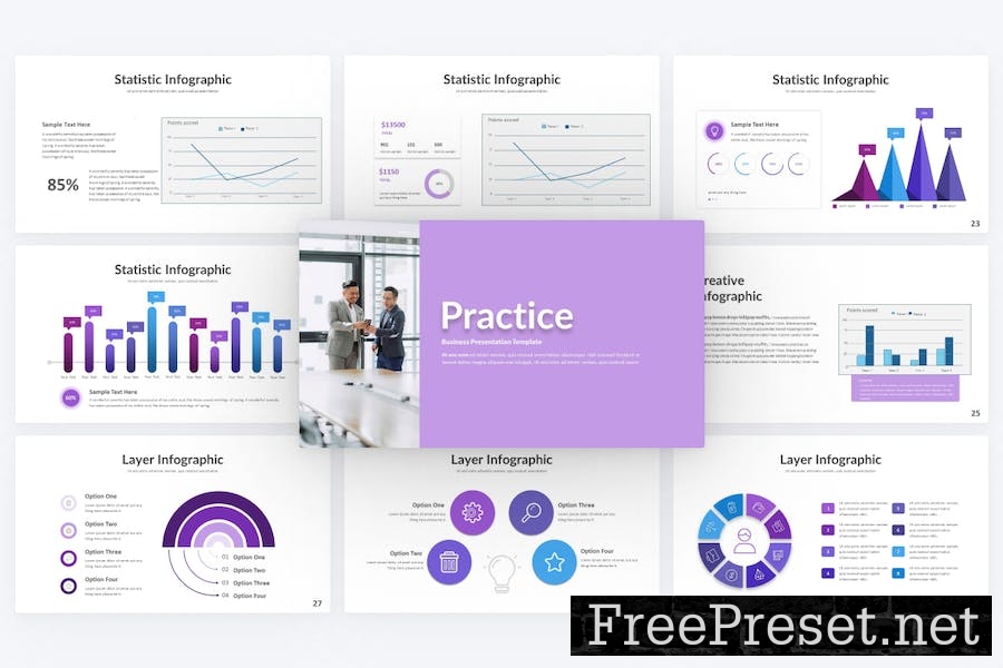 Practice Business Google Slides Template 3V8LJ4T