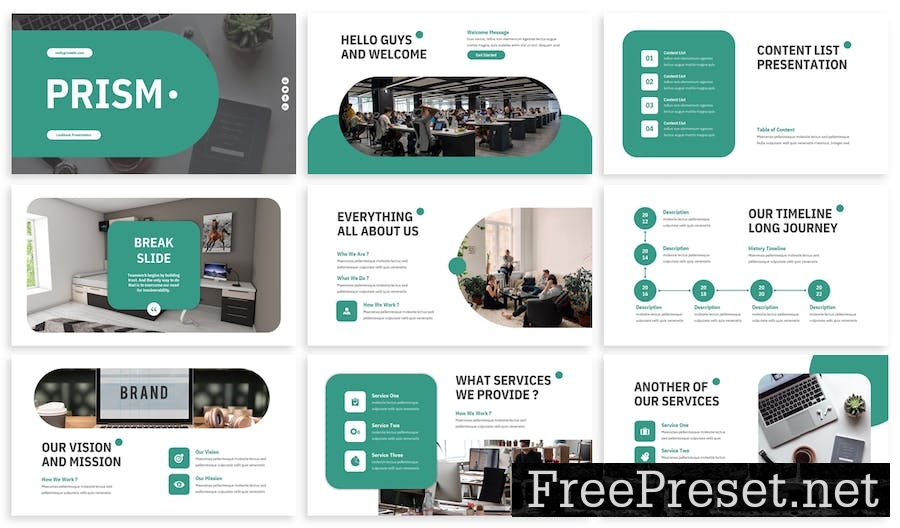 Prism - Business Google Slide Template DJWSD8L