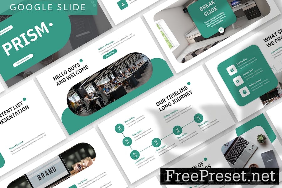 Prism - Business Google Slide Template DJWSD8L