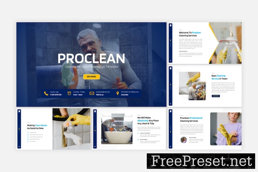 Proclean - Cleaning Services Google Slides CKA5UGB