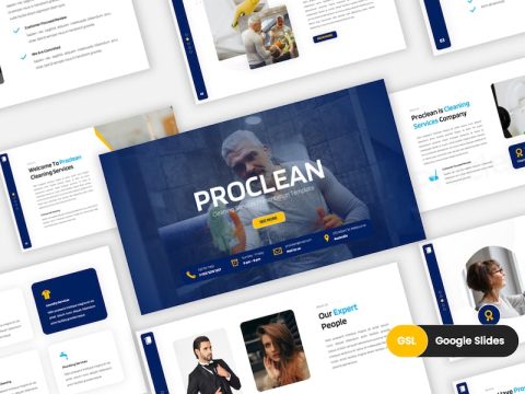 Proclean - Cleaning Services Google Slides CKA5UGB