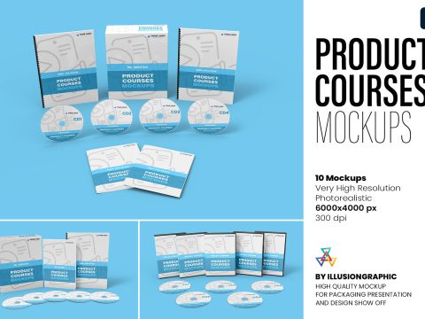 Product Courses Mockups - 10 views 7498863