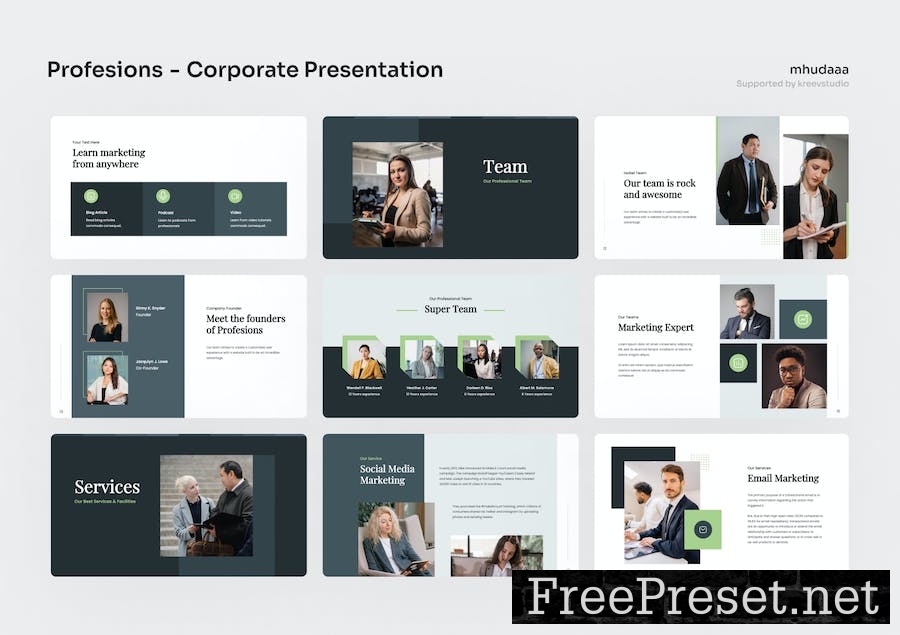 Profesions - Corporate Google Slides Presentation 9ER8JCF