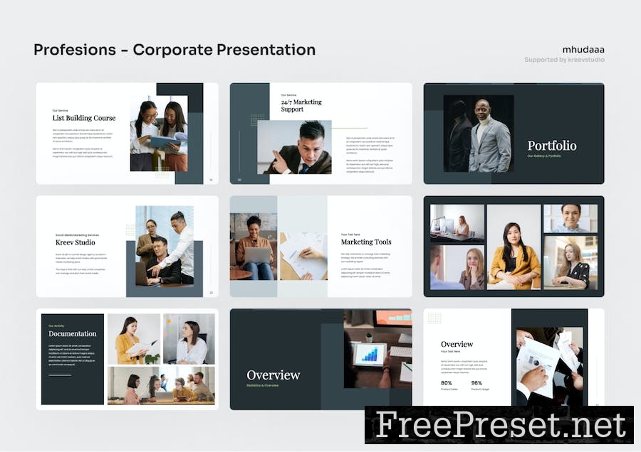 Profesions - Corporate Google Slides Presentation 9ER8JCF