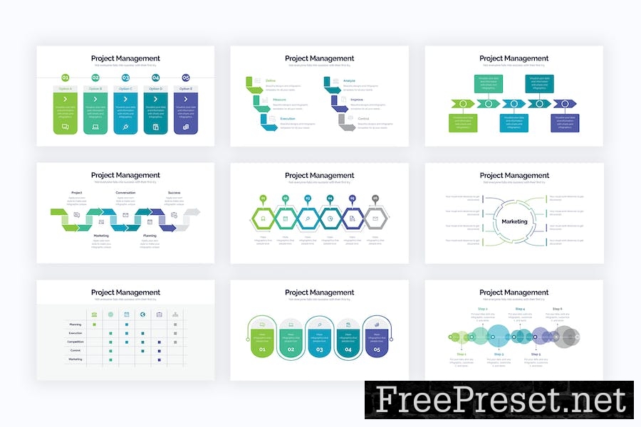 Project Management Google Slides Infographics SQ44KM5