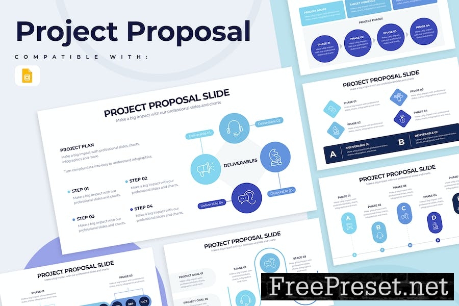 Project Proposal Google Slides Infographics SY3WYQX