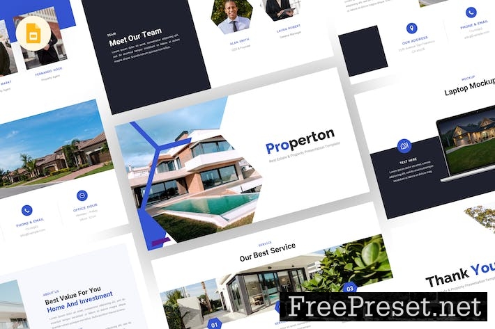 Properton - Real Estate Google Slides Template W2GHHTL