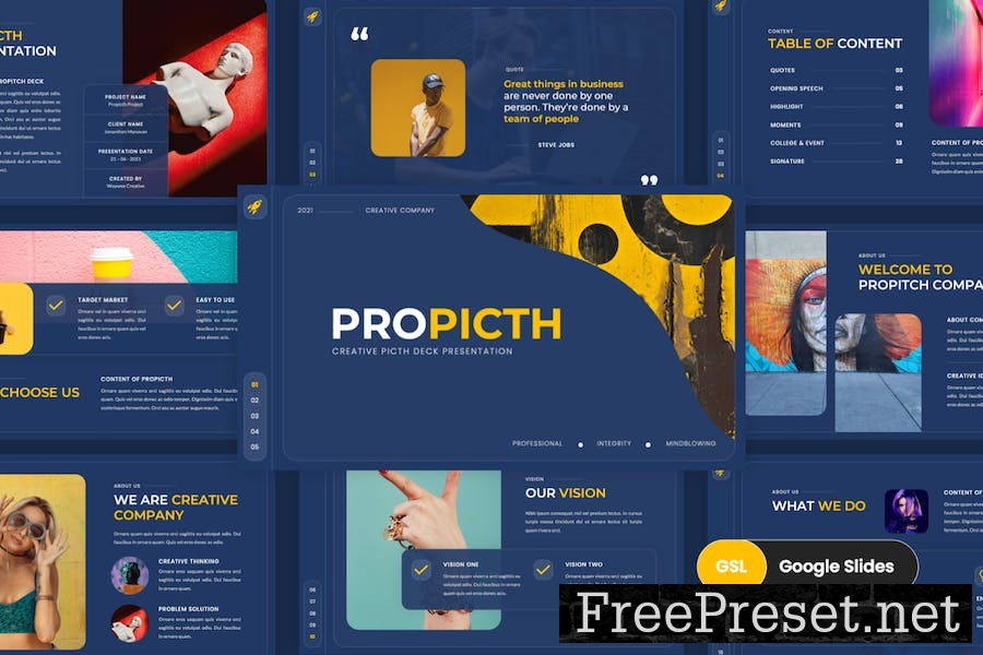 Propitch - Picth Deck Google Slides Template HVRDU8B