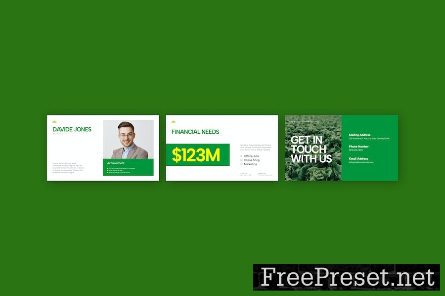 Purepress Green Minimalist Food Pitch Deck GSL JFV4U7M