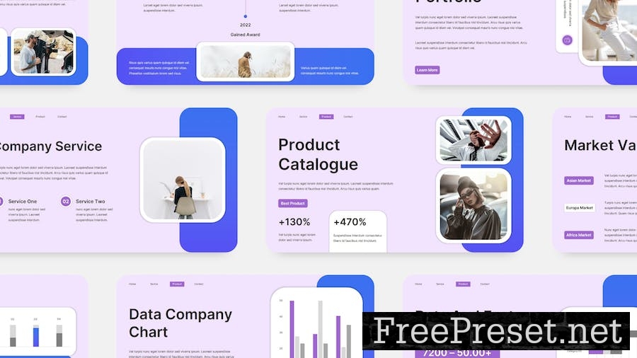 Purple Blue Business Company Profile GSL JUFE686