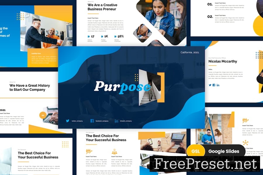 Purpose - Business Google Slides Template 9EN5CWM