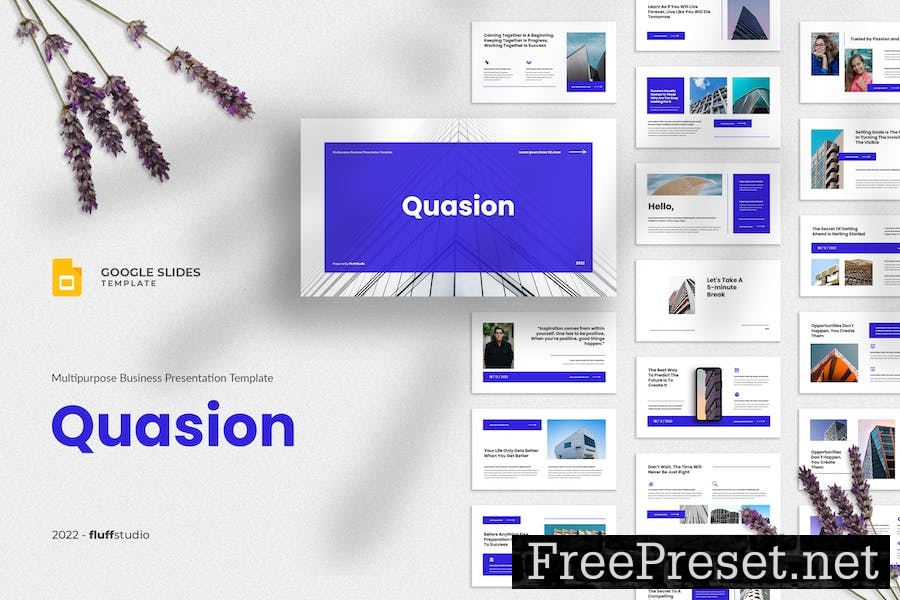 Quasion - Minimalist Google Slides Template X2Z8WW8