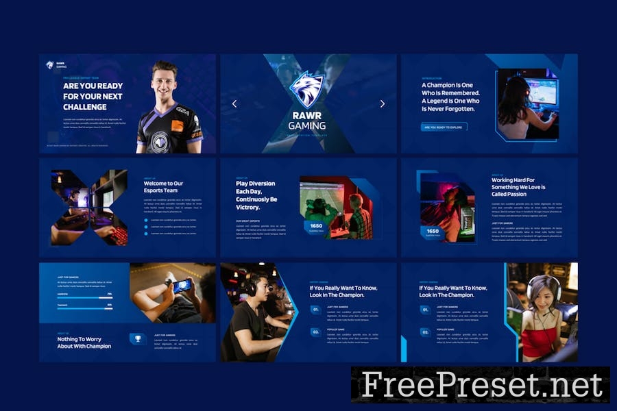 Rawr - eSports & Gaming Google Slides Template FYTVM37