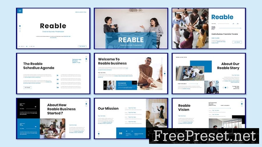 Reable Business Presentation Google Slide Template WAN42K7