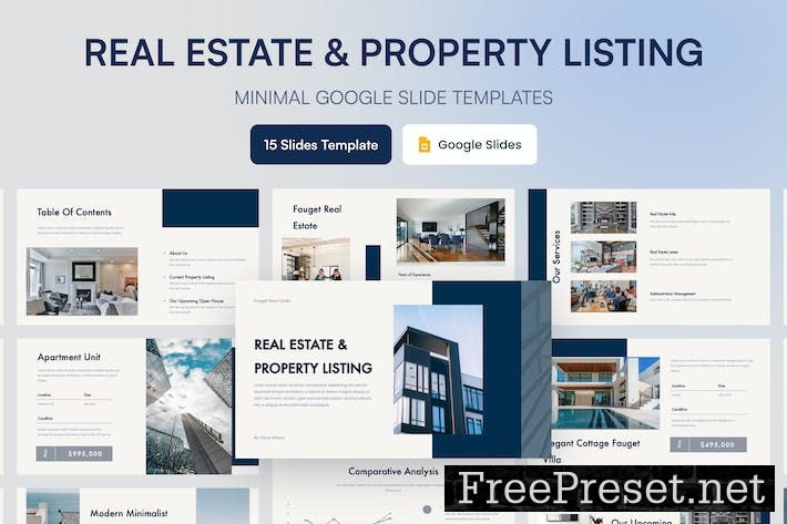 Real Estate Property Listing - Google Slides QS3U4AN