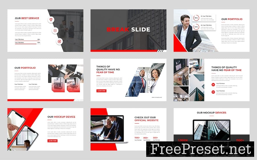 REDLINE - Multipurpose Business Google Slide 7D2RR9U