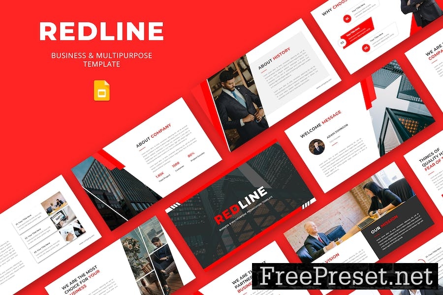 REDLINE - Multipurpose Business Google Slide 7D2RR9U